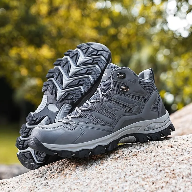 Men's Hiking Shoes, Breathable High Top Climbing Hiking Shoes, Outdoor Trekking Camping Boots, Waterproof Women's Hiking Boots