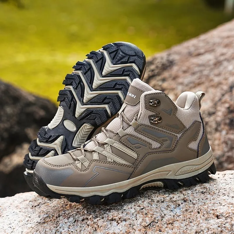 Men's Hiking Shoes, Breathable High Top Climbing Hiking Shoes, Outdoor Trekking Camping Boots, Waterproof Women's Hiking Boots