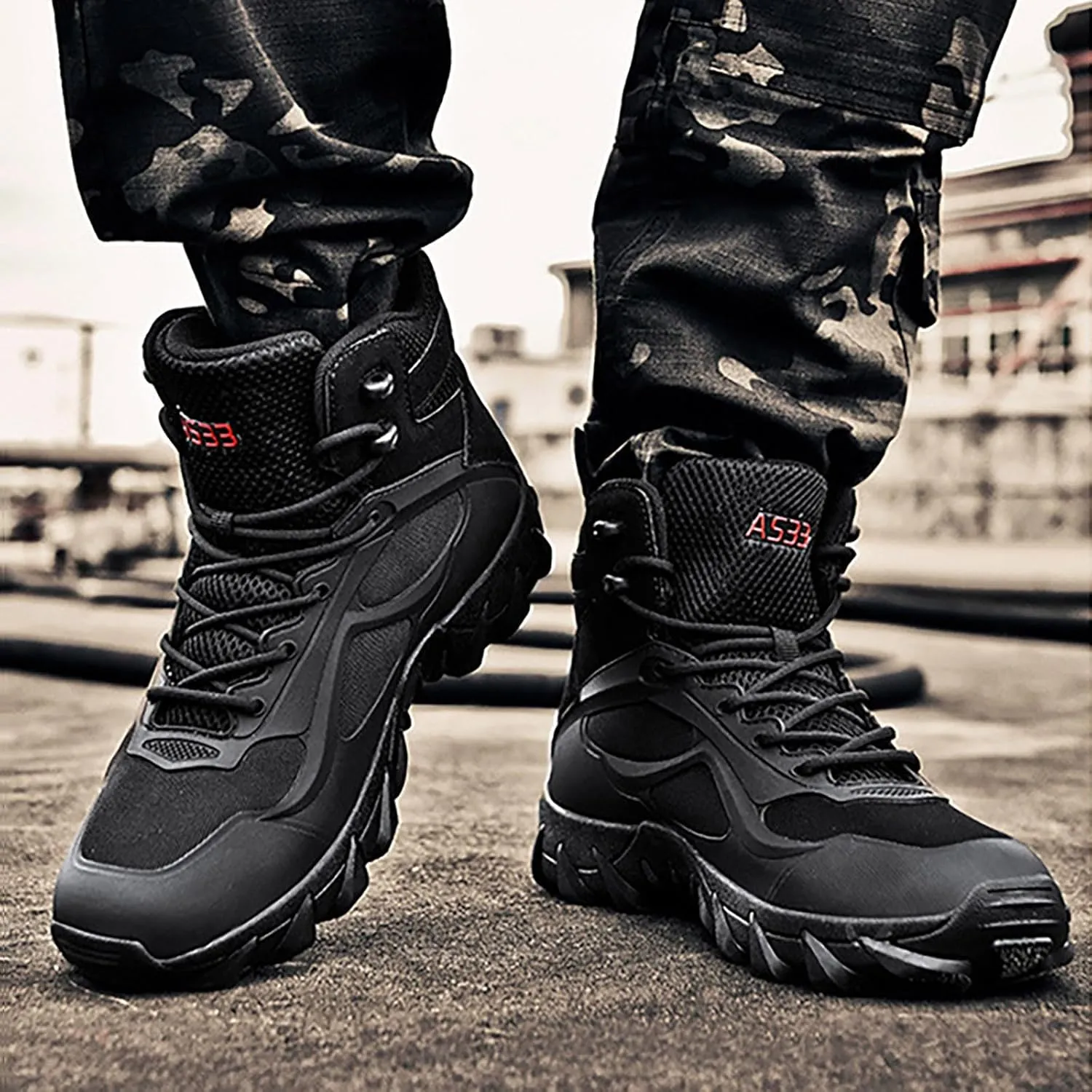 Men's Hiking Shoes Non Slip Water proof Trekking Shoes Outdoor Training Boots Oversized Dese Breathable Outdoor Wear Large Size Boots for Men