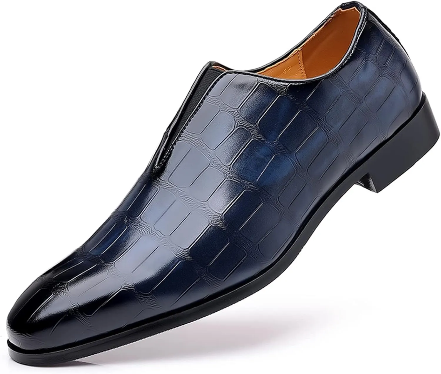 Mens Leather Tennis Shoes Size 10 Classical Style Shoes for Men Slip On PU Leather Men Working Shoes Leather