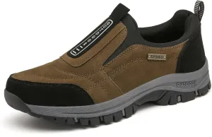 Men's Loafers - Slip-On Shoes with Non-Slip Sole, PU Upper, Fabric Lining - Suitable for All Seasons