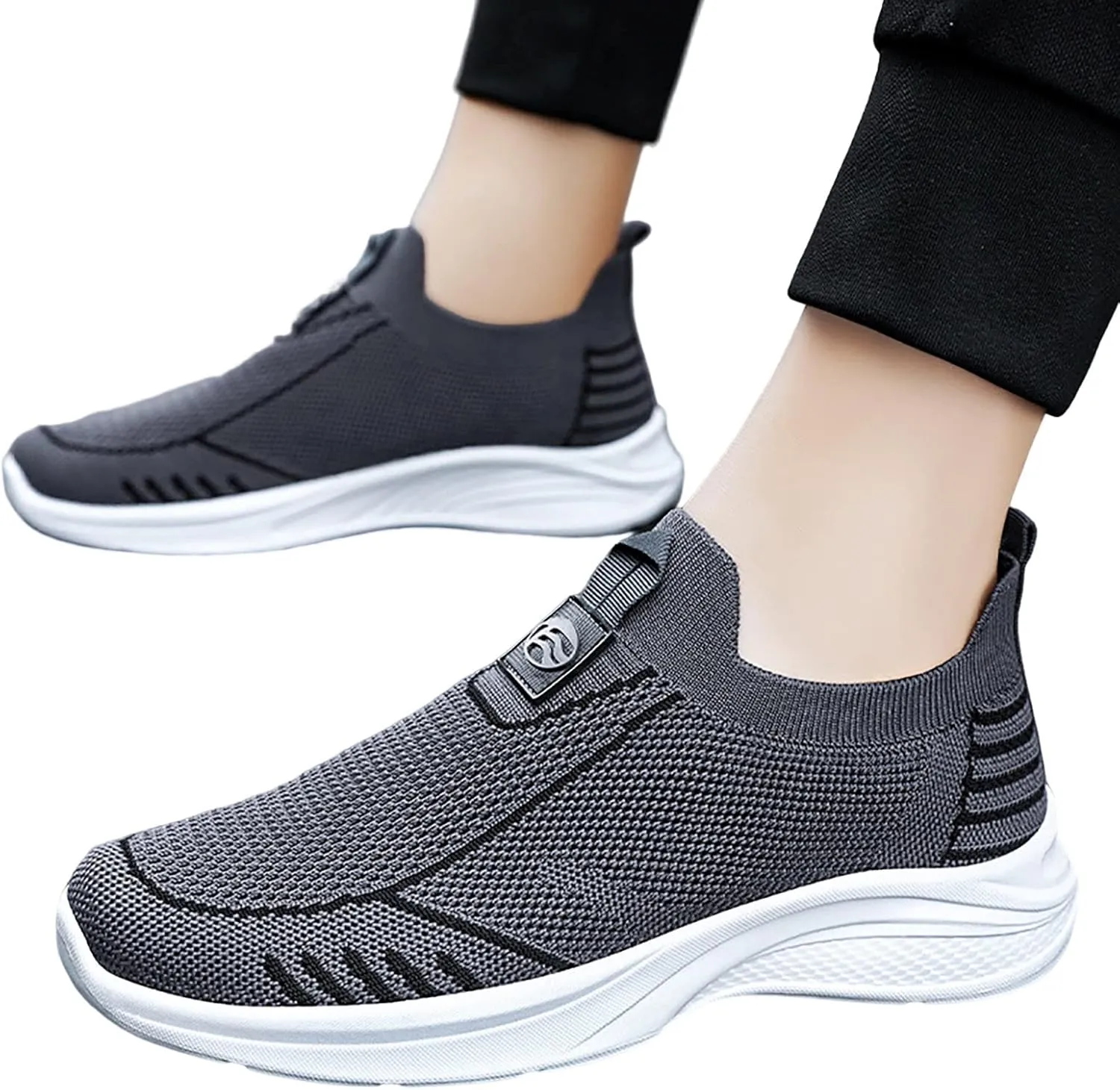 Men's New Flying Weave Walking Shoes Breathable and Comfortable Men's Casual Jogging Summer Sneaker