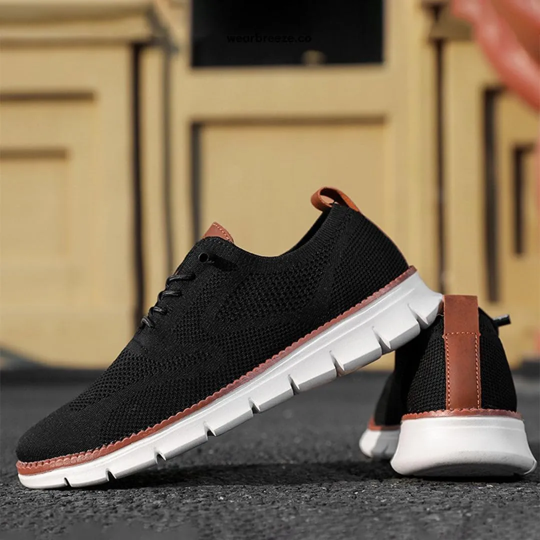 Mens Shoes Roomy Toe Box, Ergonomic Insole, Bounce & Cushion, Featuring Breathable Knitted Fabric, Orthopedic Toe Box, Featherlight
