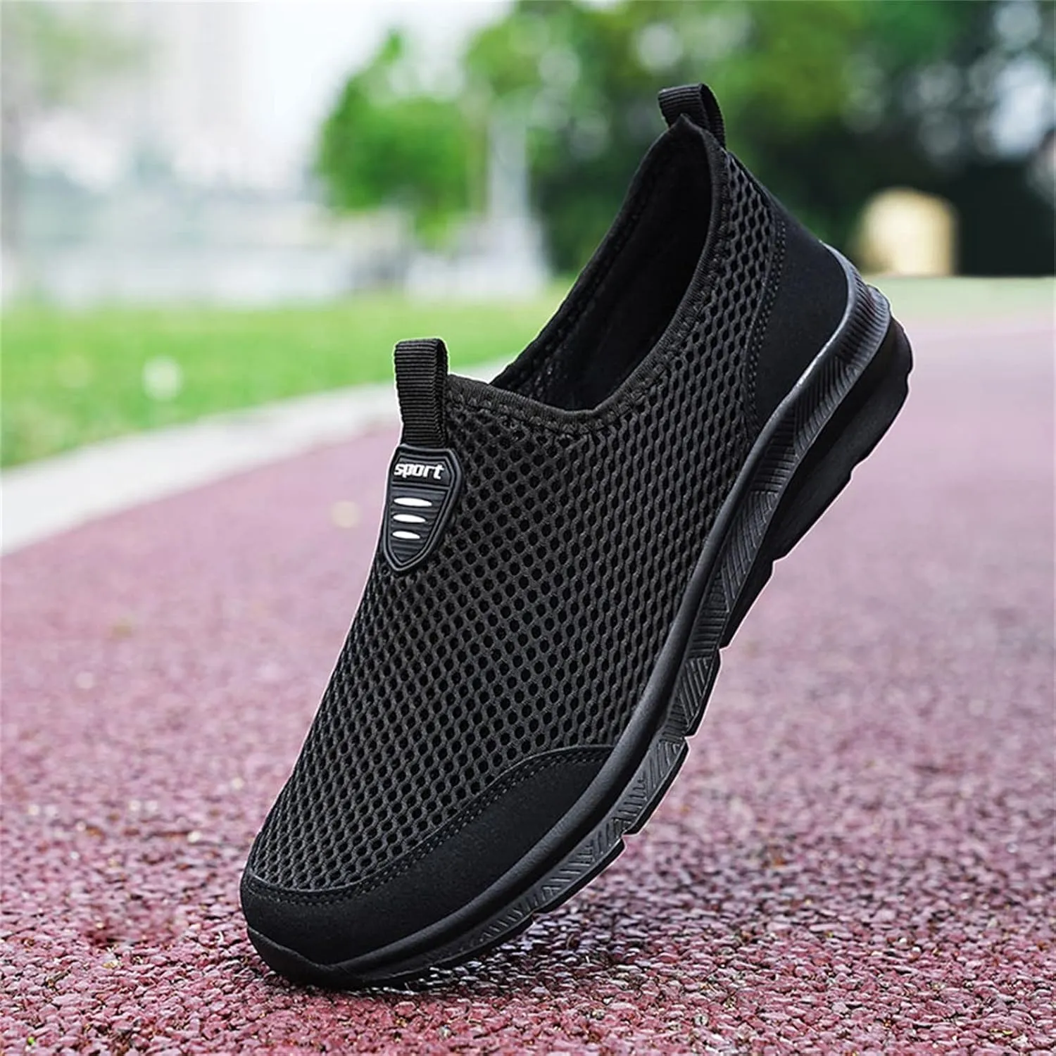 Mens Slip On Running Shoes Casual Breathable Mesh Walking Shoe Lightweight Comfortable Non Slip Sneakers for Men