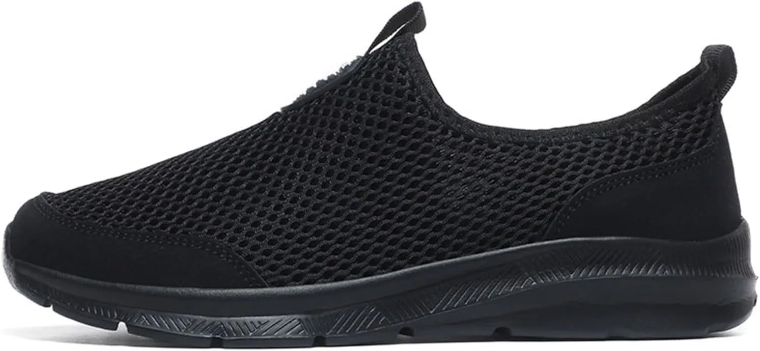Mens Slip On Running Shoes Casual Breathable Mesh Walking Shoe Lightweight Comfortable Non Slip Sneakers for Men