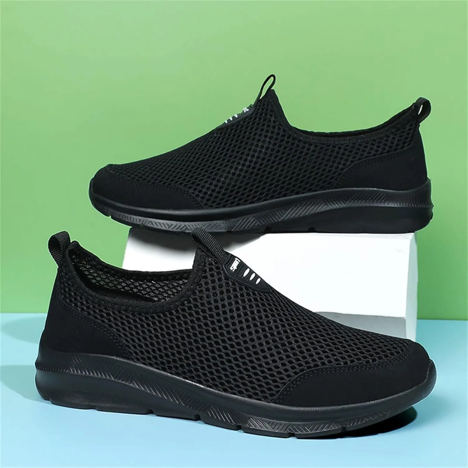 Mens Slip On Running Shoes Casual Breathable Mesh Walking Shoe Lightweight Comfortable Non Slip Sneakers for Men