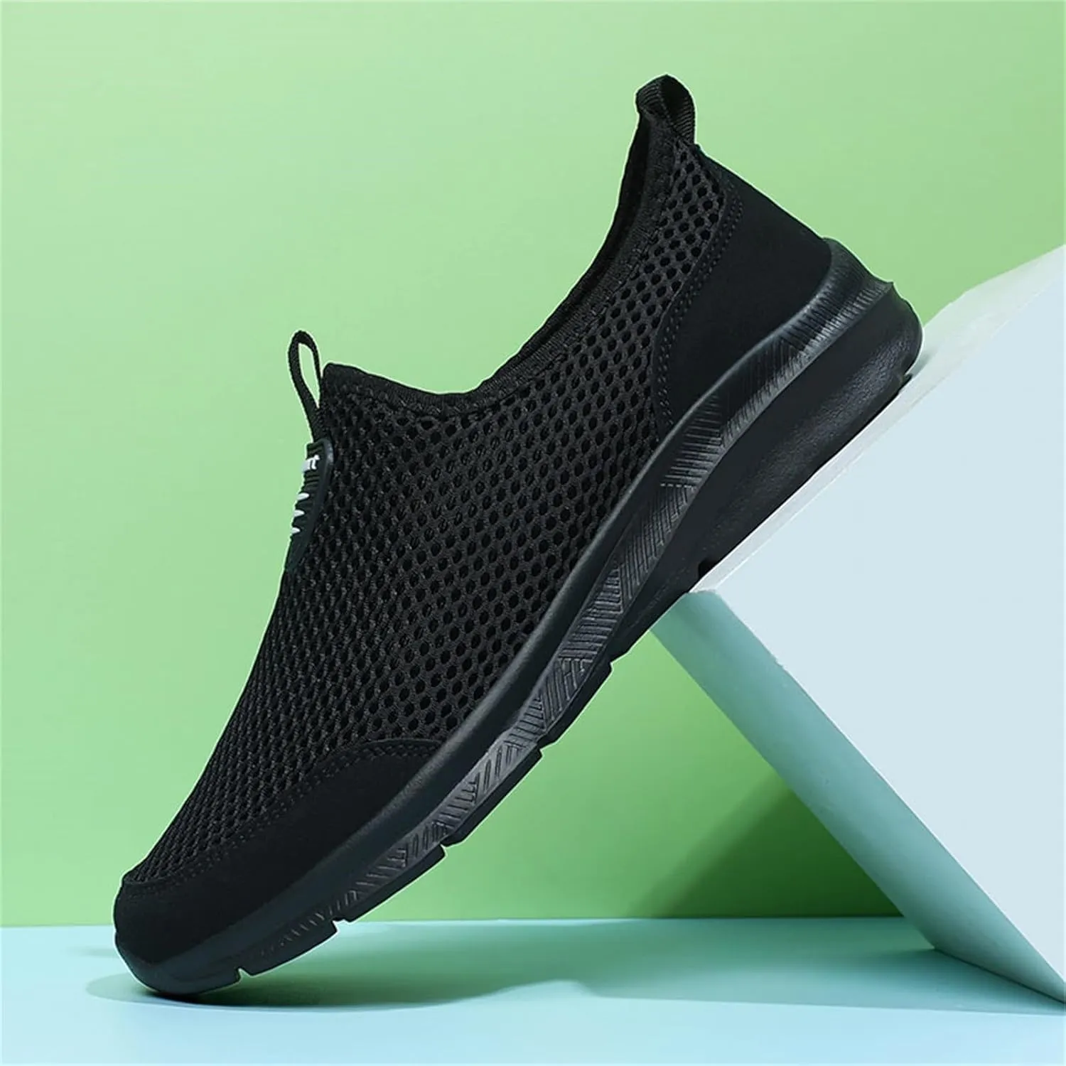 Mens Slip On Running Shoes Casual Breathable Mesh Walking Shoe Lightweight Comfortable Non Slip Sneakers for Men