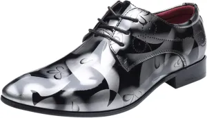Mens Slip on Shoes Wide Leather Classical Style Shoes for Men Slip On PU Leather Low Rubber Sole Block Heel Work Leather Casual Mens Shoes Wide (Grey, 12.5)