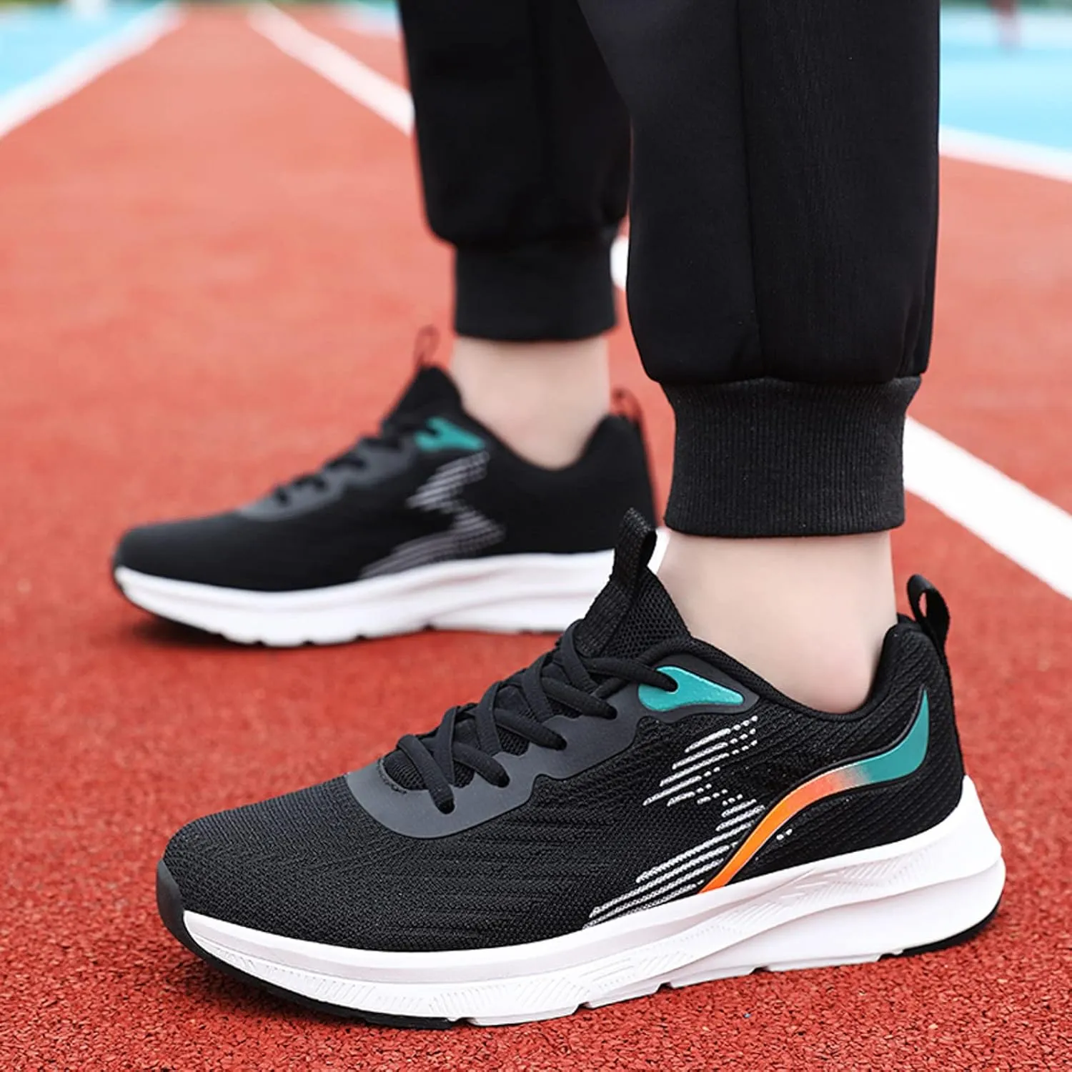Mens Walking Shoes Non Slip Breathable Athletic Tennis Running Shoes Comfortable Flat Bottom Sneaker Men Hiking Shoes