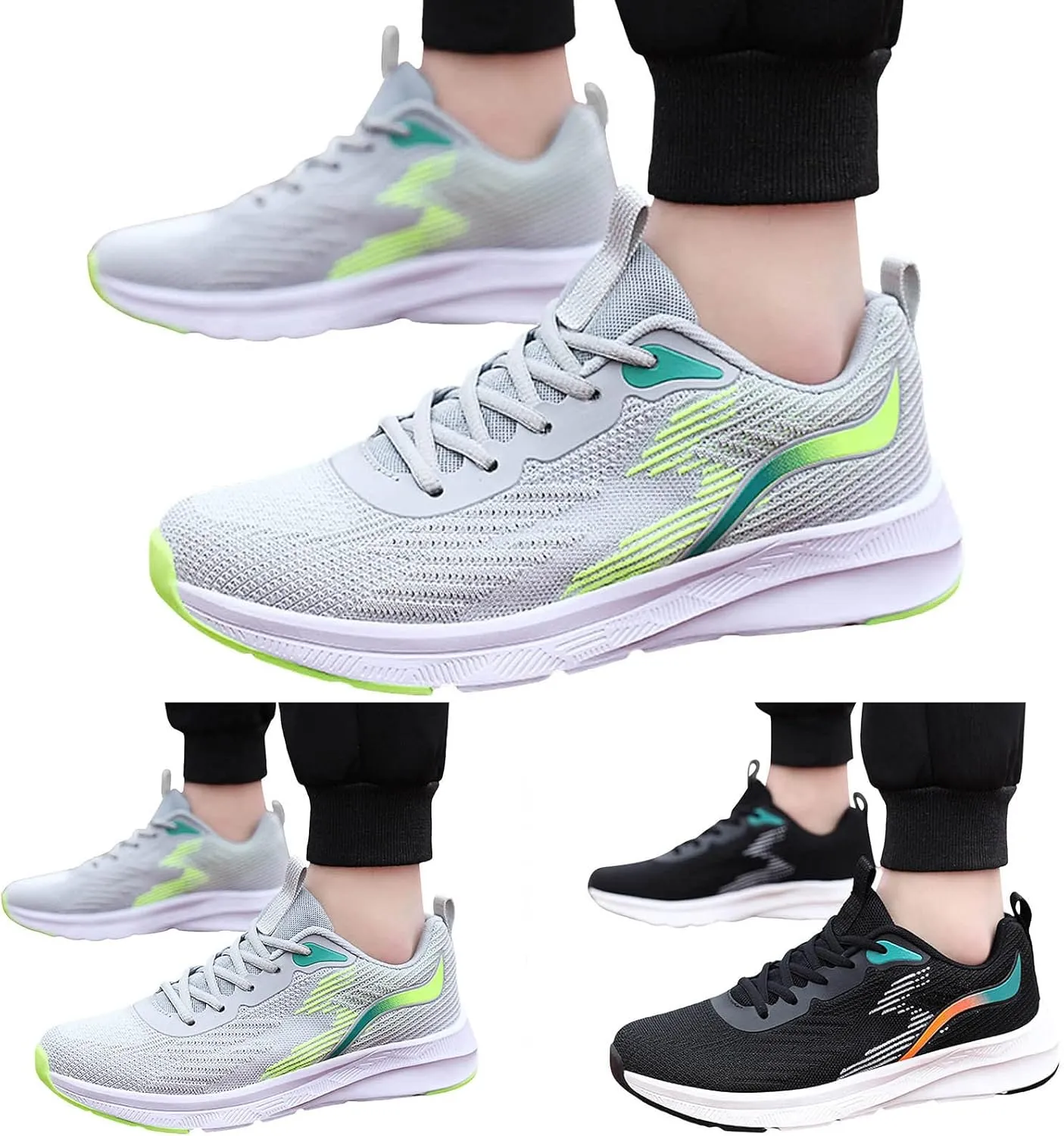 Mens Walking Shoes Non Slip Breathable Athletic Tennis Running Shoes Comfortable Flat Bottom Sneaker Men Hiking Shoes