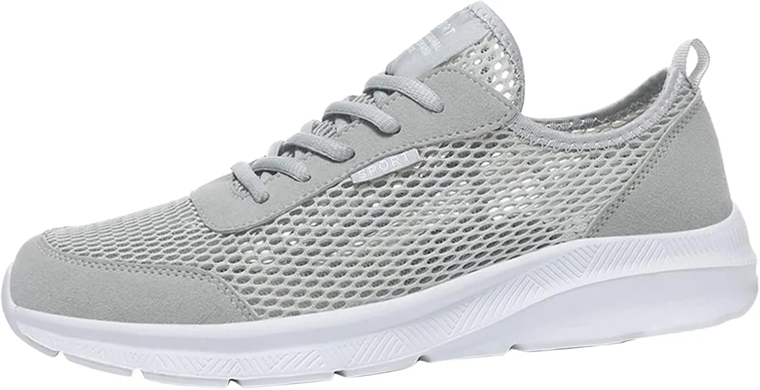 Mens Walking Shoes Non Slip Work Shoes Lightweight Non Slip Running Shoes Breathable Mesh Sneakers for Tennis