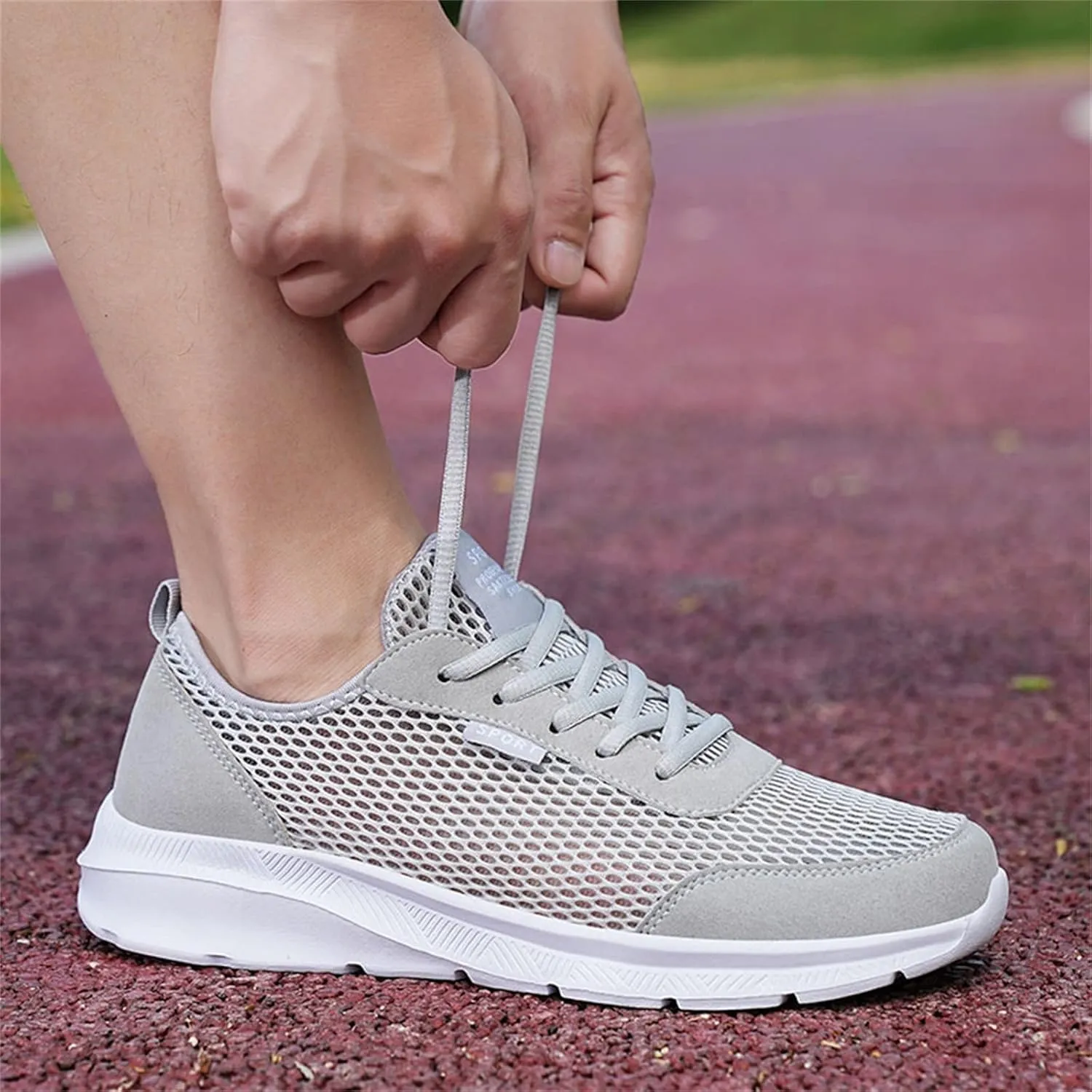 Mens Walking Shoes Non Slip Work Shoes Lightweight Non Slip Running Shoes Breathable Mesh Sneakers for Tennis