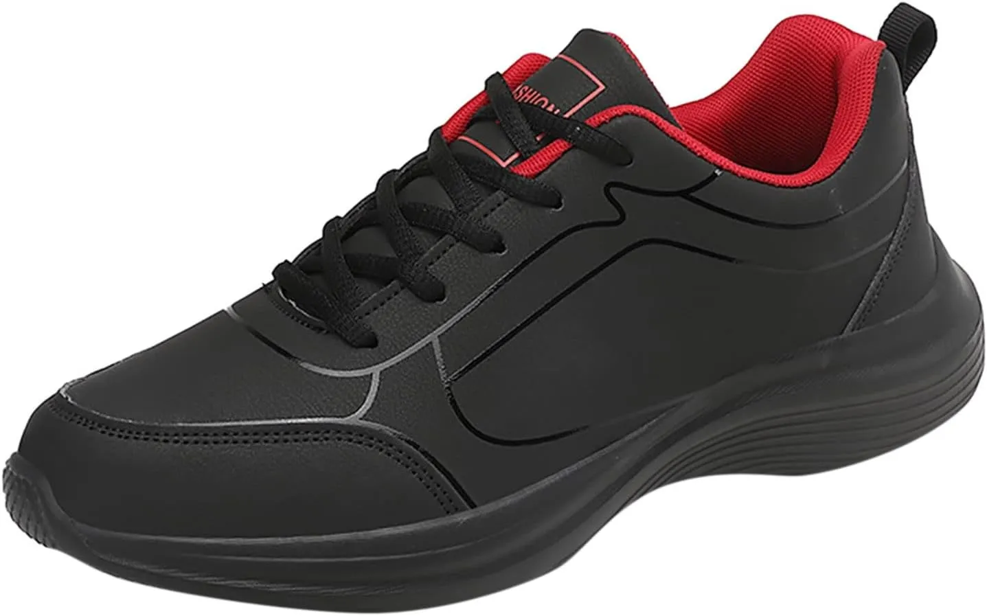 Men's Walking Sneakers Flat Non Slip Lightweight Breathable Outdoor Mens Comfortable Lace Up Sport Shoes