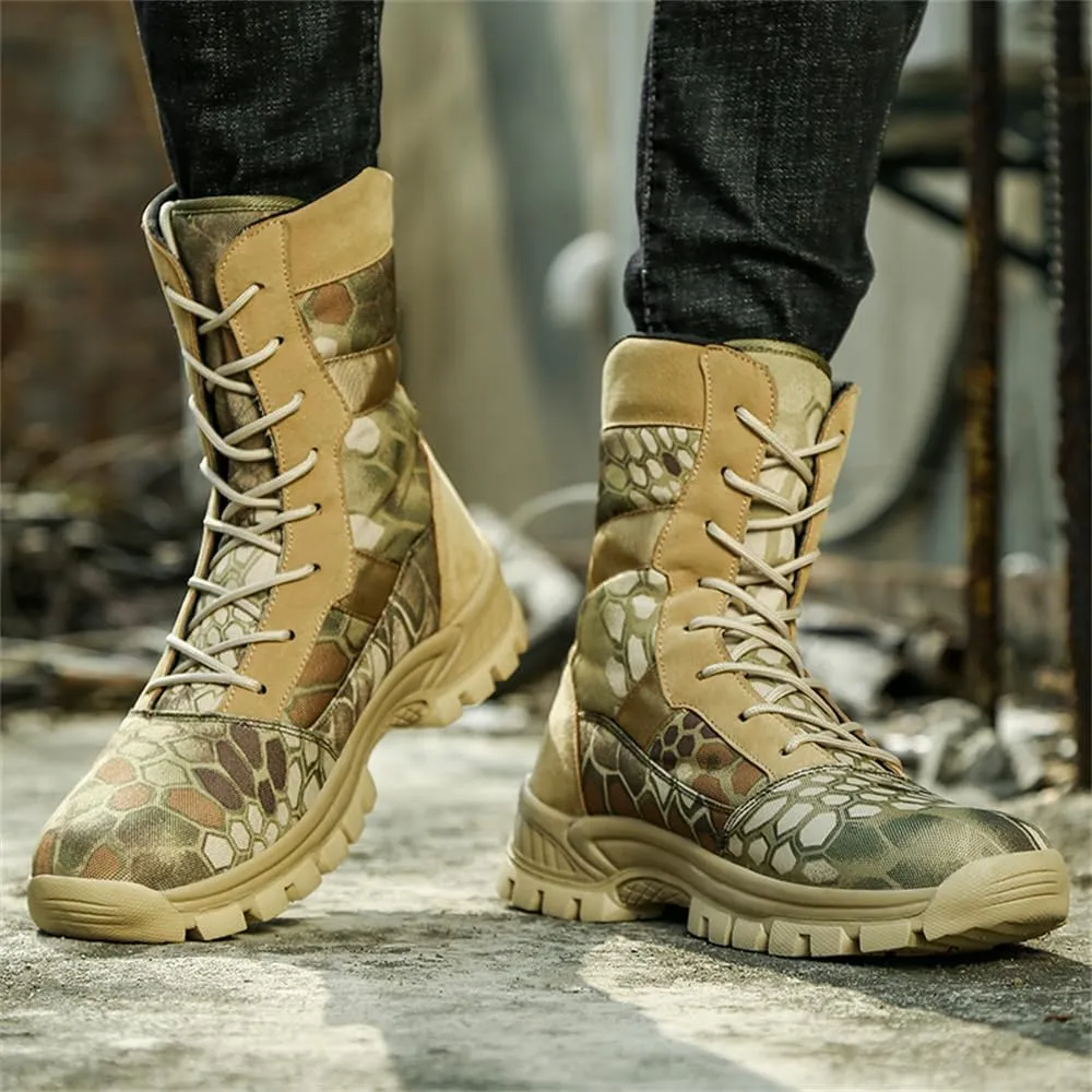 Men's Waterproof Hiking Boots Lightweight Work Boots Military Tactical Boots Durable Combat Boots