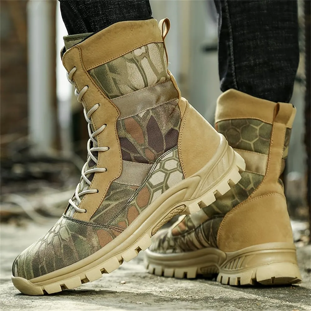 Men's Waterproof Hiking Boots Lightweight Work Boots Military Tactical Boots Durable Combat Boots