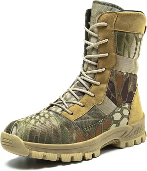 Men's Waterproof Hiking Boots Lightweight Work Boots Military Tactical Boots Durable Combat Boots