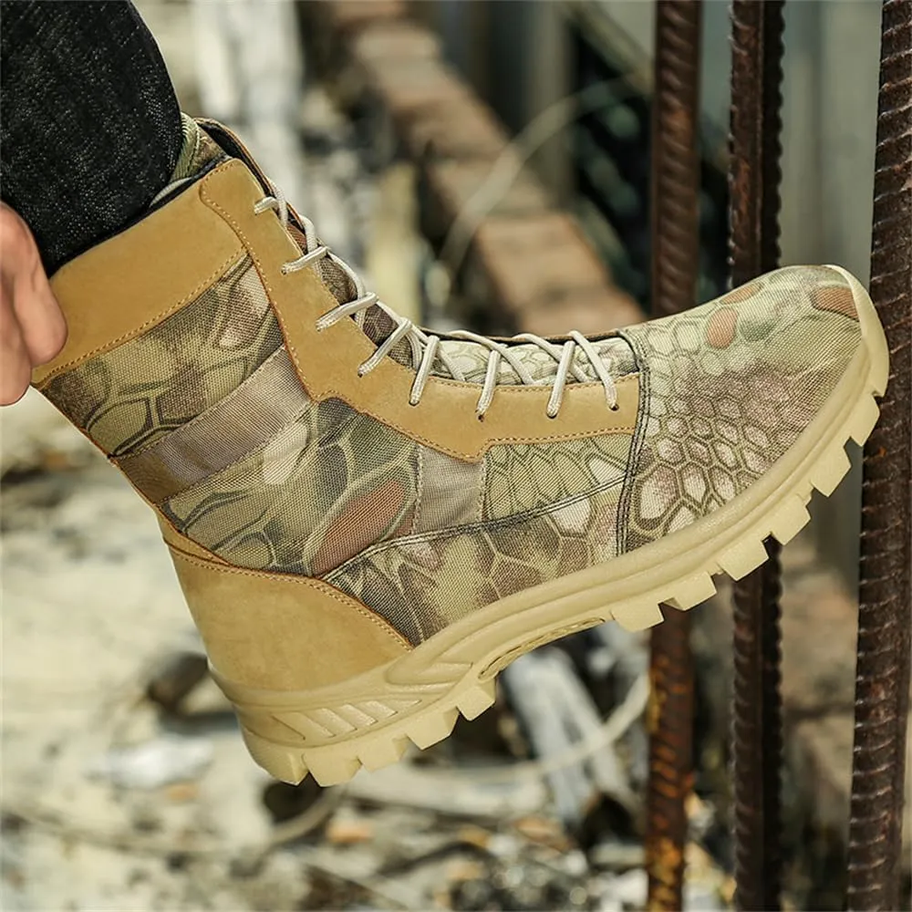 Men's Waterproof Hiking Boots Lightweight Work Boots Military Tactical Boots Durable Combat Boots