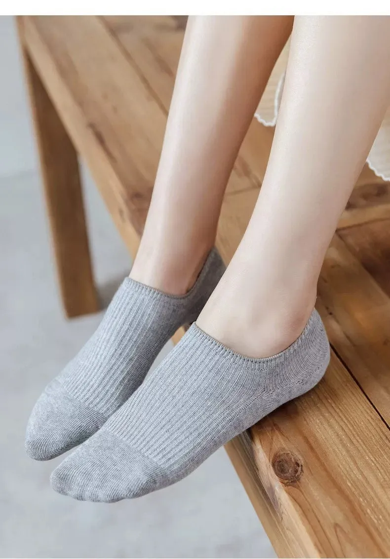 Miss June’s | 1 pair women’s cotton summer socks｜Daily wear | No-show | Spring | Textured | Casual | Gift | Comfortable | sneakers