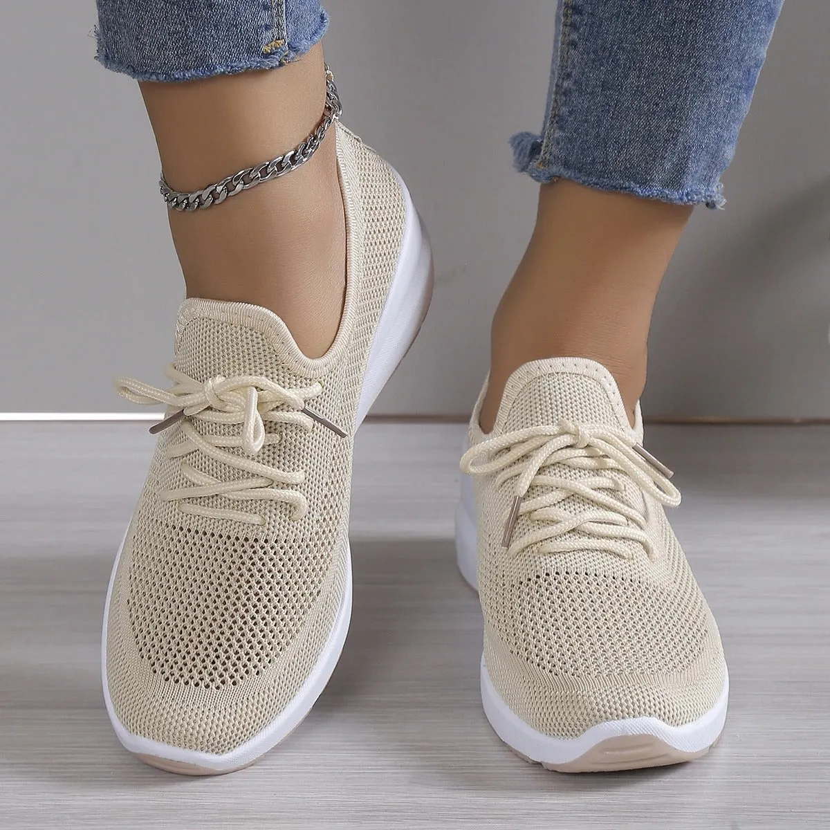 Mutiara | Breathable Knit Casual Sneakers