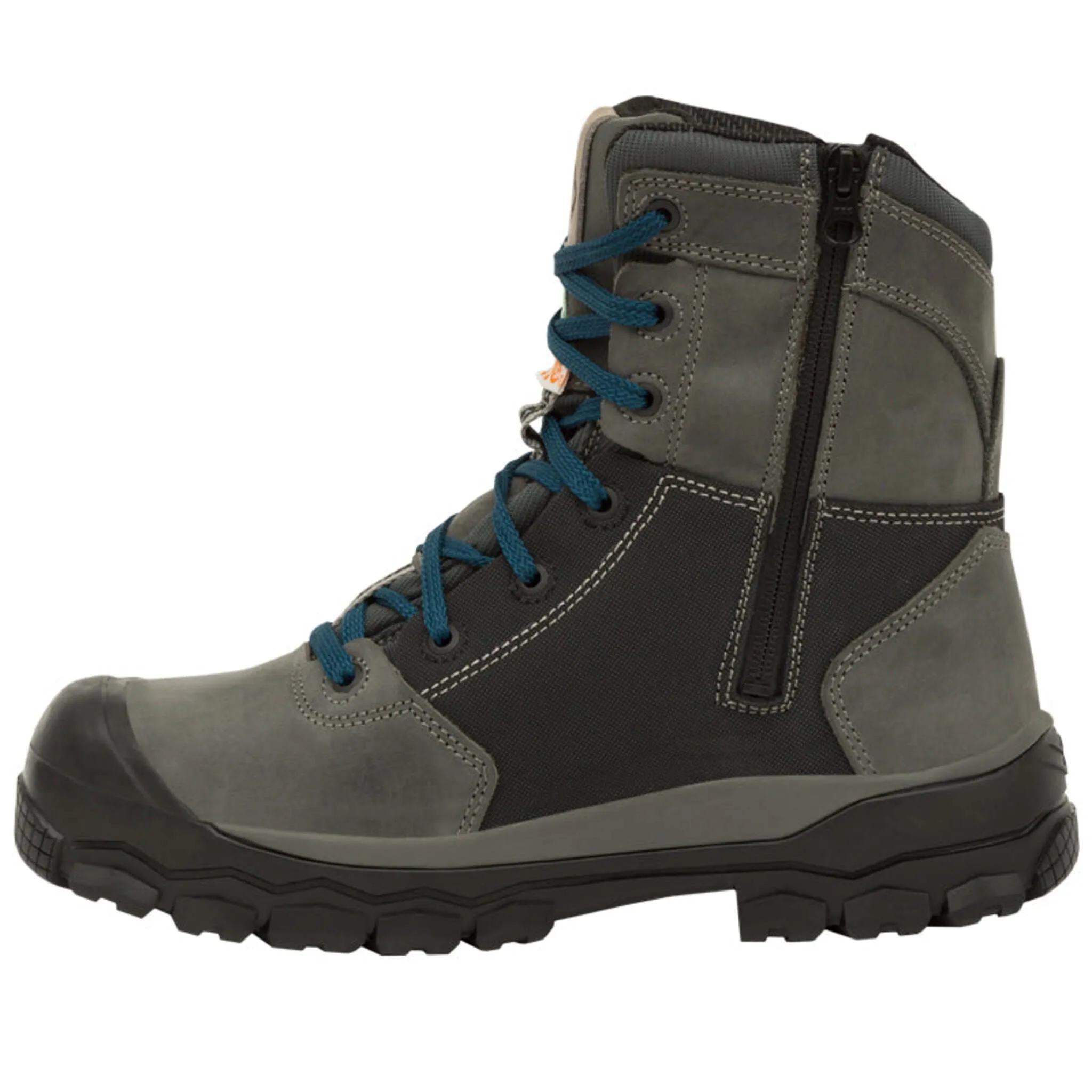 Nats Men's Safety Work Boots S638 CSA 8" Leather Steel Toe, Zipper Clasp, Puncture Resistant Midsoles, Oil Resistant Outsoles | Sizes 7-13