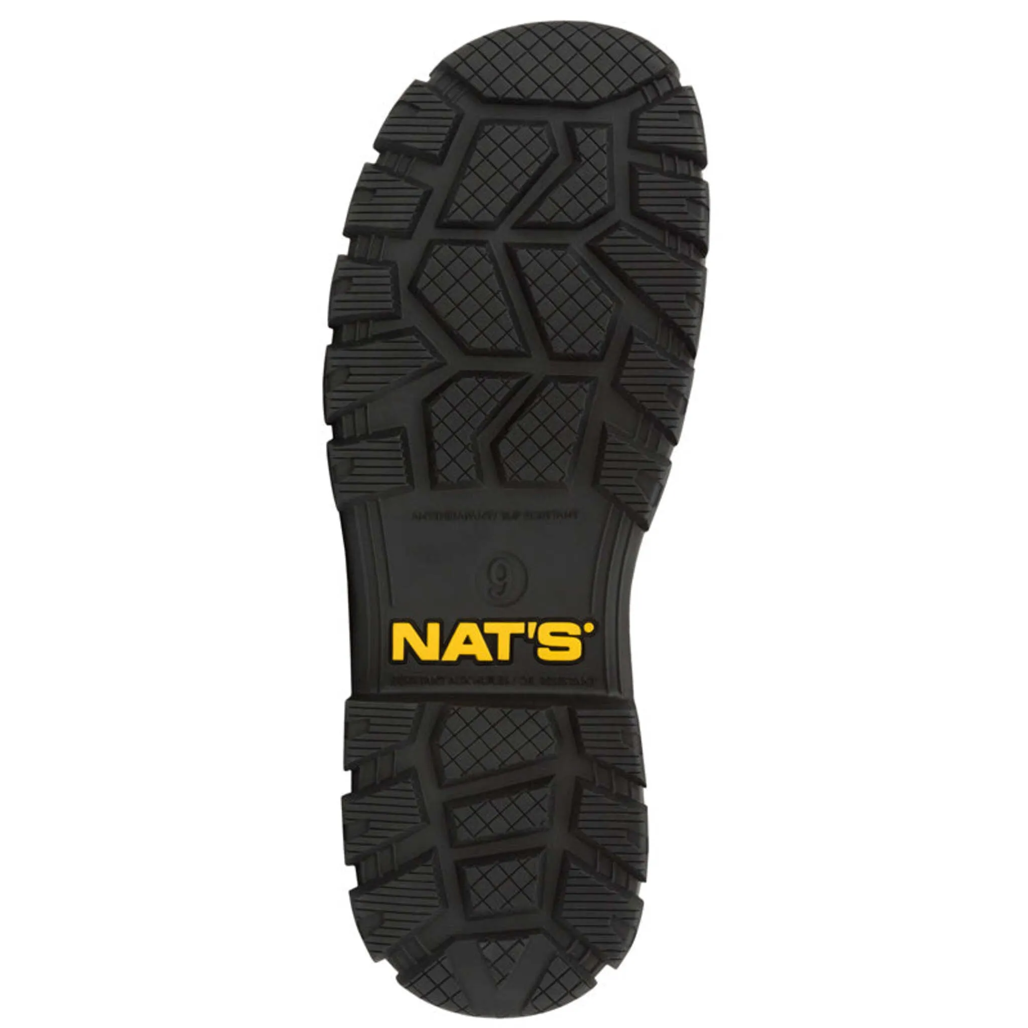 Nats Men's Safety Work Boots S638 CSA 8" Leather Steel Toe, Zipper Clasp, Puncture Resistant Midsoles, Oil Resistant Outsoles | Sizes 7-13