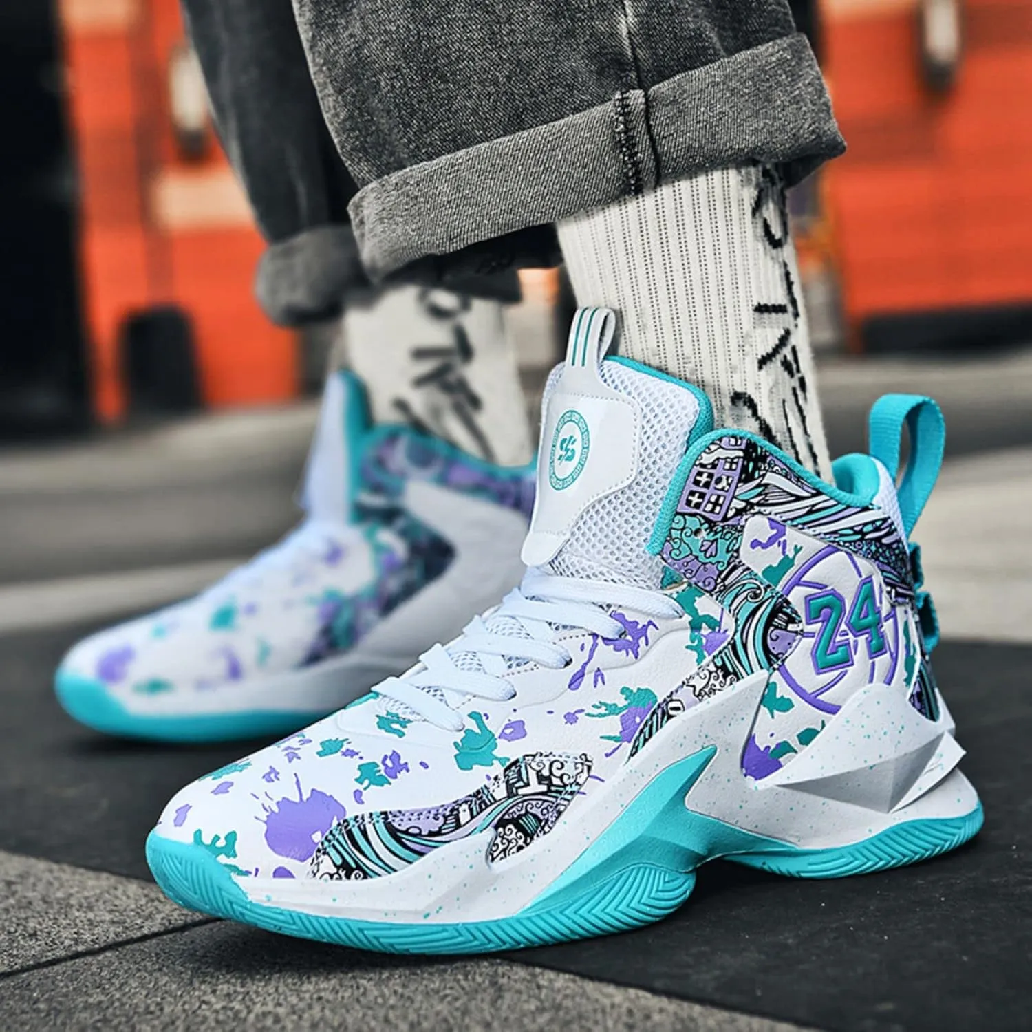 New wear-Resistant high top Basketball Shoes