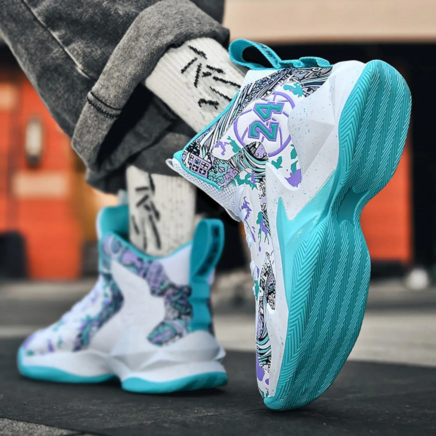New wear-Resistant high top Basketball Shoes