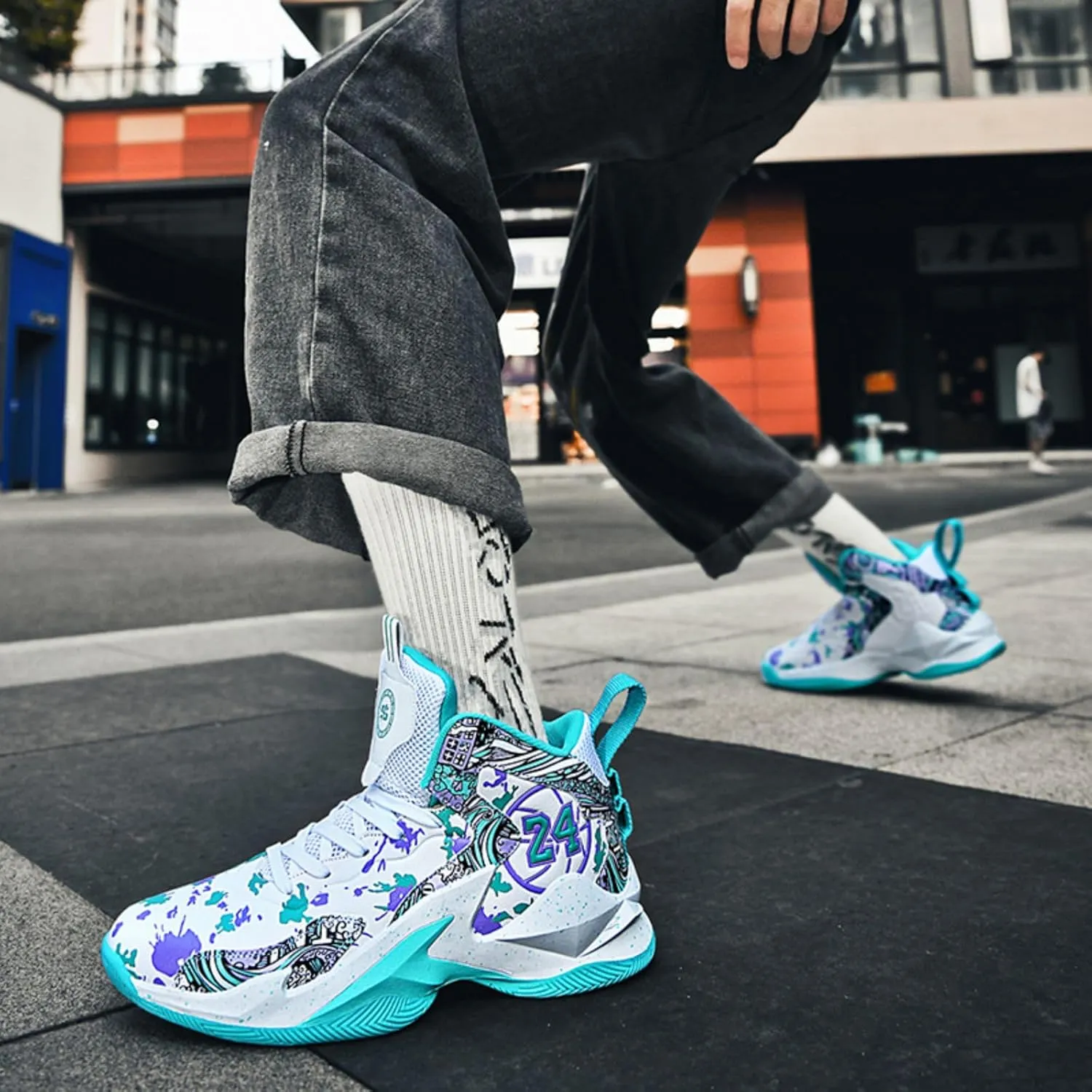 New wear-Resistant high top Basketball Shoes