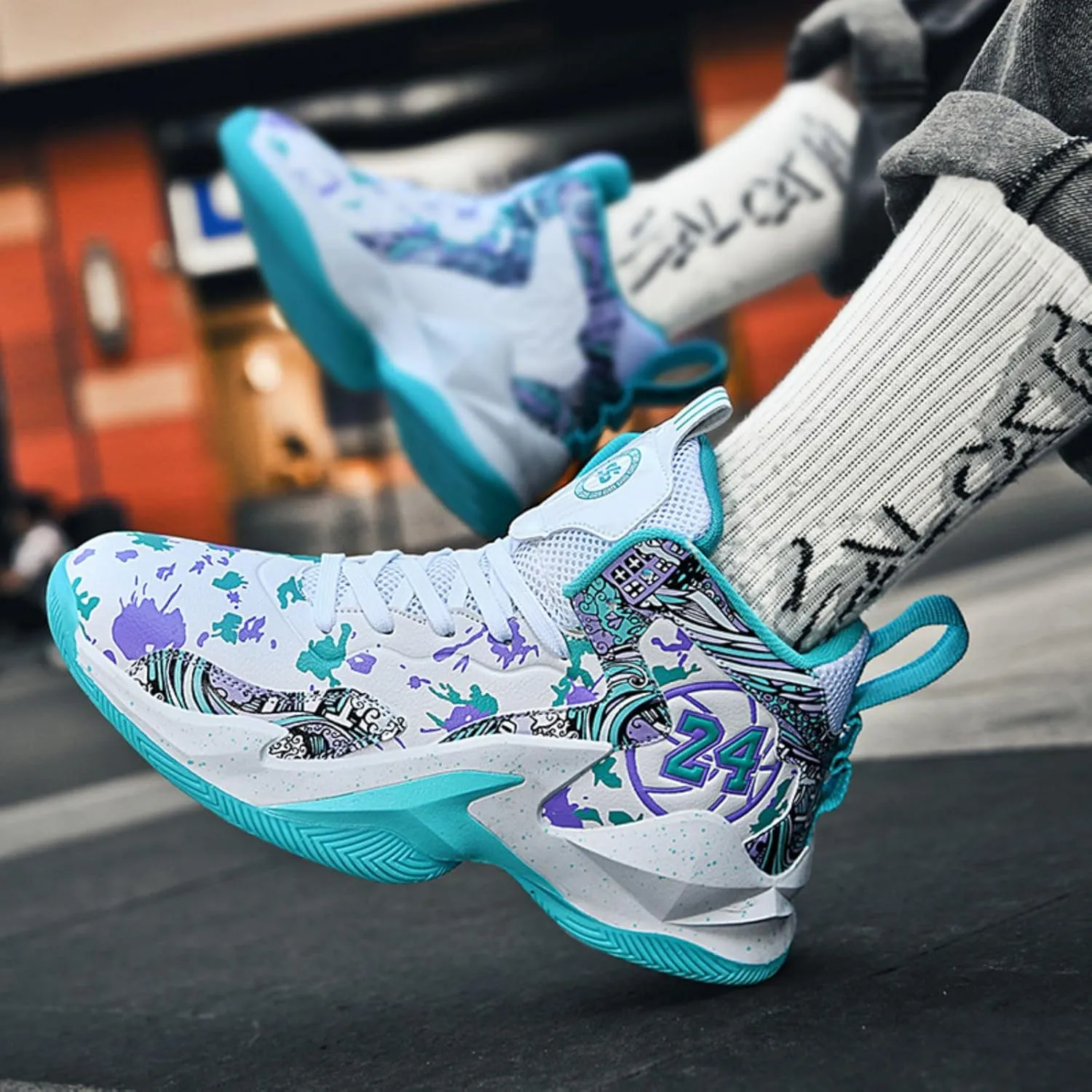 New wear-Resistant high top Basketball Shoes