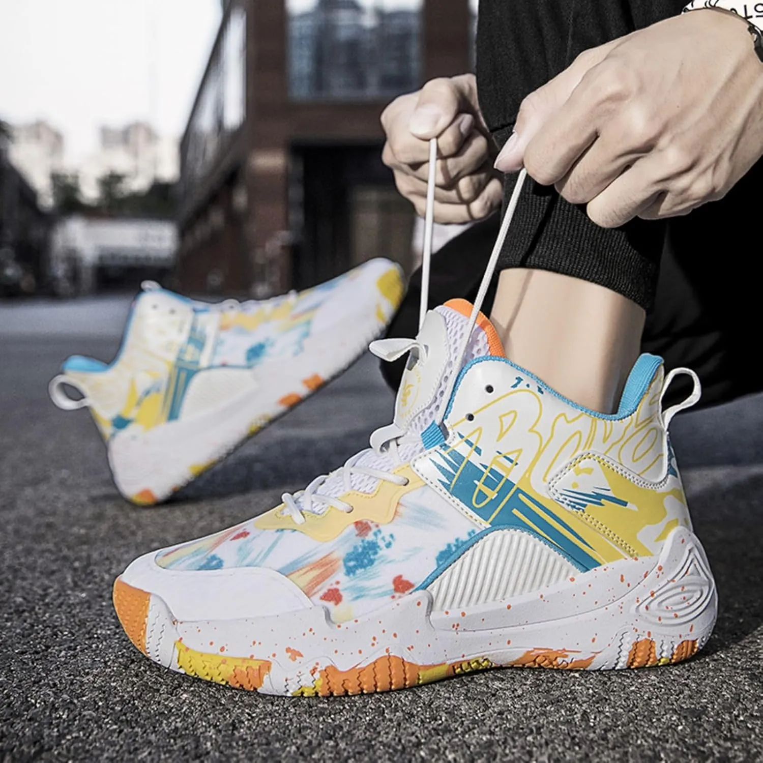New wear-Resistant high top Basketball Shoes