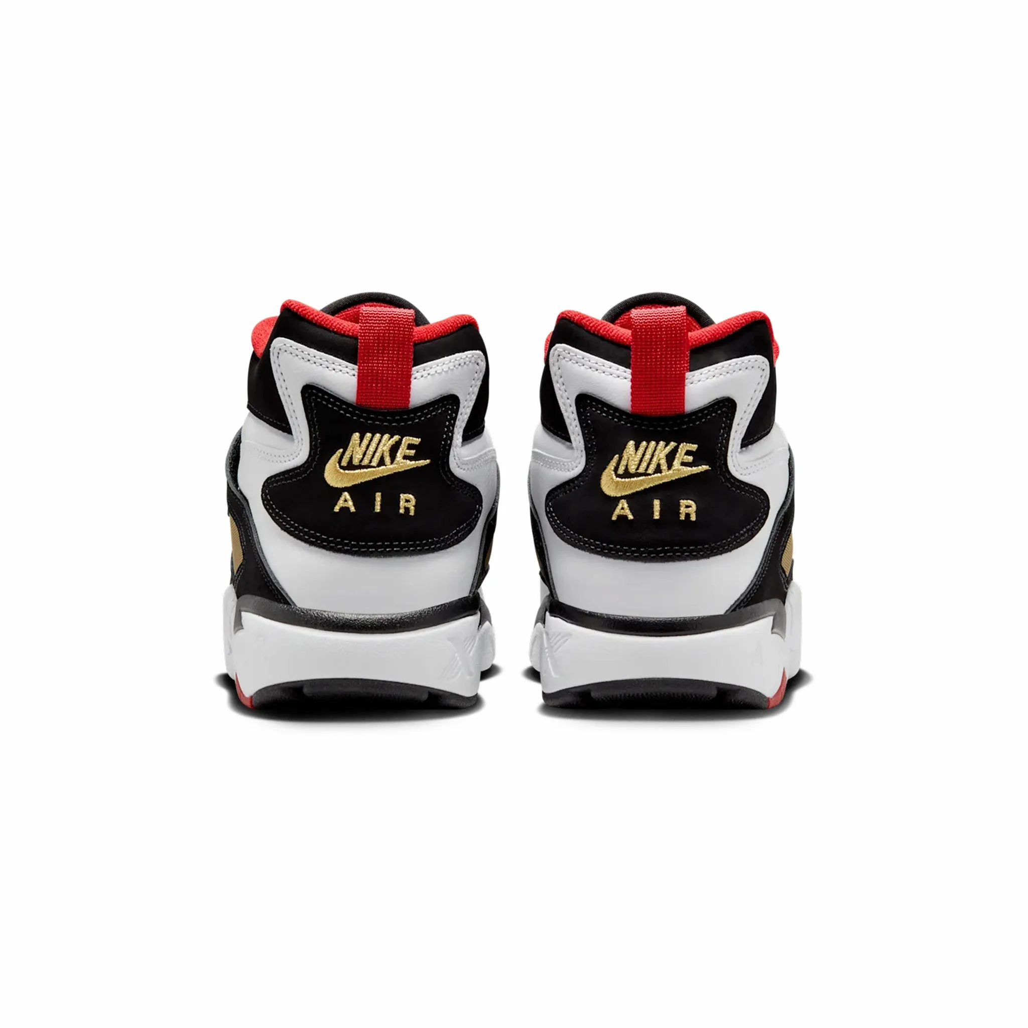 Nike Air Diamond Turf "Fire Red & Metallic Gold" (White/Fire Red-Black)