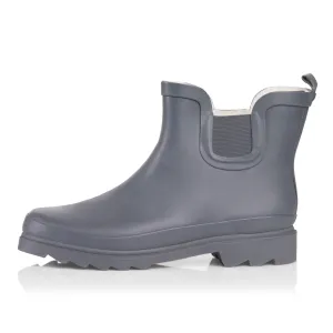 Norty Women 6 Chelsea Ankle Rain Boot Grey Matte