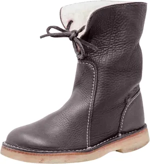 Platform Boots Ankle Boots for Women Casual Winter Round Head Lace-Up Solid Color Flat Bottom Large Size Snow Booties