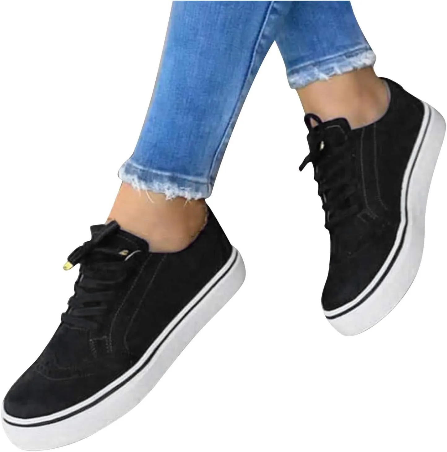 Platform Sneakers for Women Wide Width Slip On Walking Shoes with Arch Support Women Slip On Shoes Wide Feet Women's Fashion Sneakers Red Zapatos Sin Cordones para Mujer Verde Militar