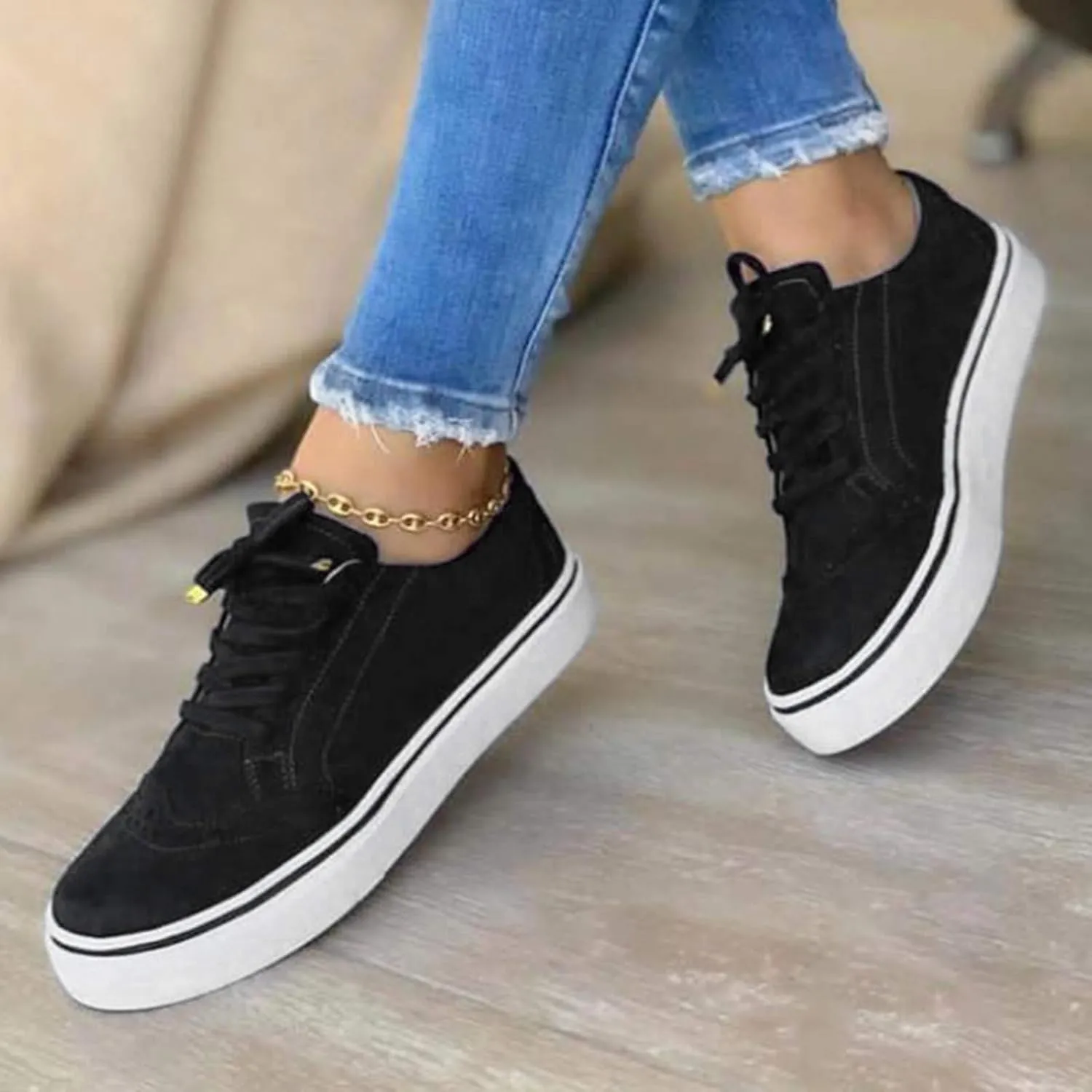 Platform Sneakers for Women Wide Width Slip On Walking Shoes with Arch Support Women Slip On Shoes Wide Feet Women's Fashion Sneakers Red Zapatos Sin Cordones para Mujer Verde Militar