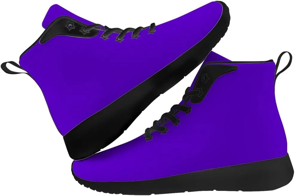 Purple Shoes for Women Men High Top Sneakers High Top Shoes Gifts for Men Women