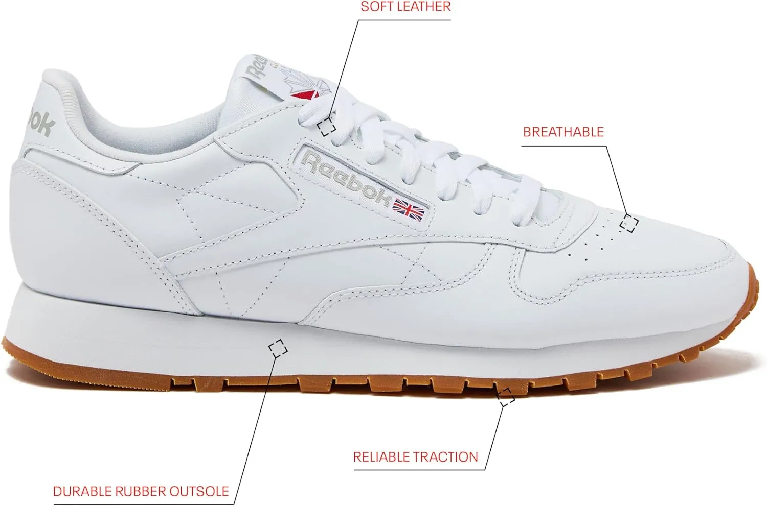 Reebok Men's Classic Leather Sneakers