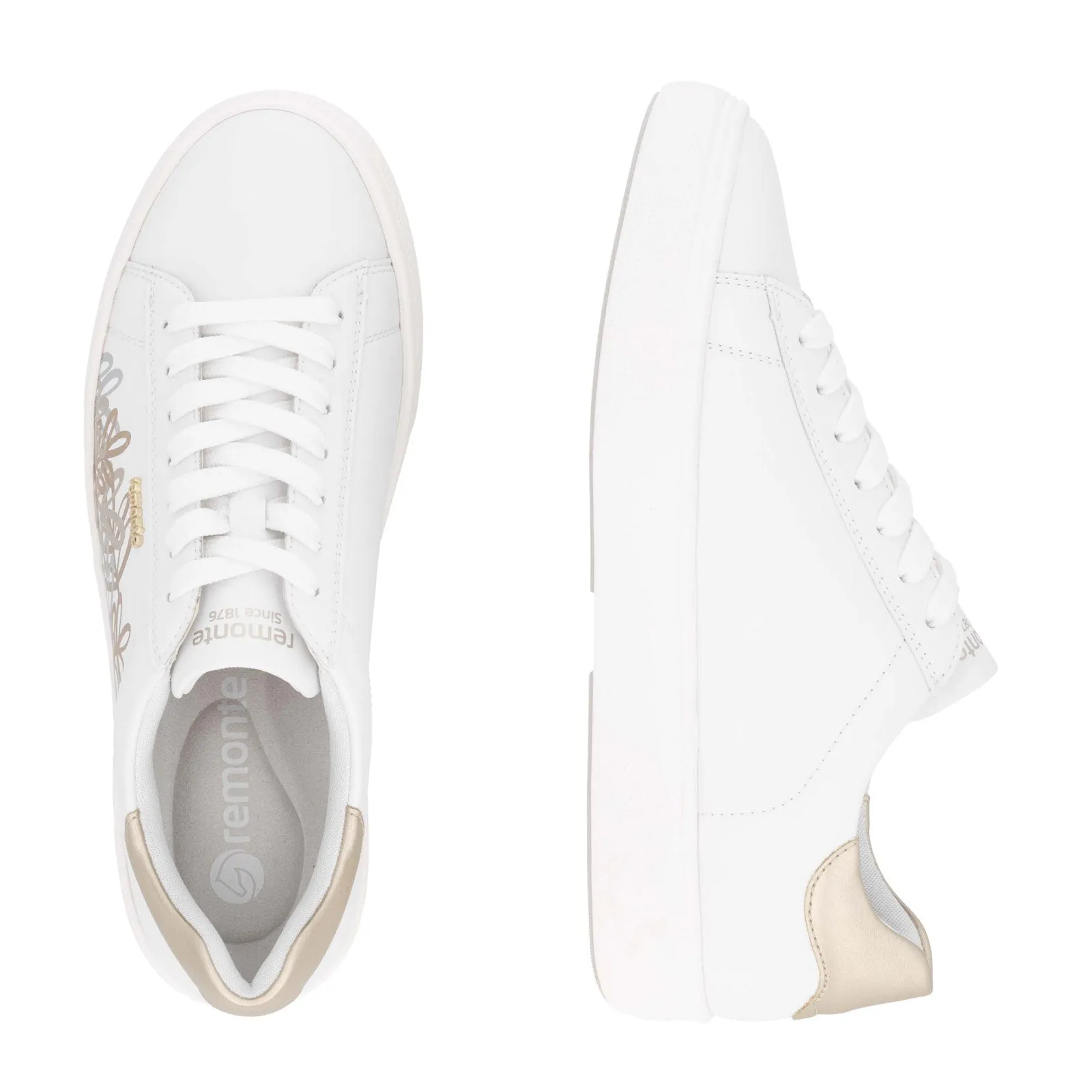 Remonte Shawna D2J00 Sneaker (Women) - Weiss/Pale Gold/Manila