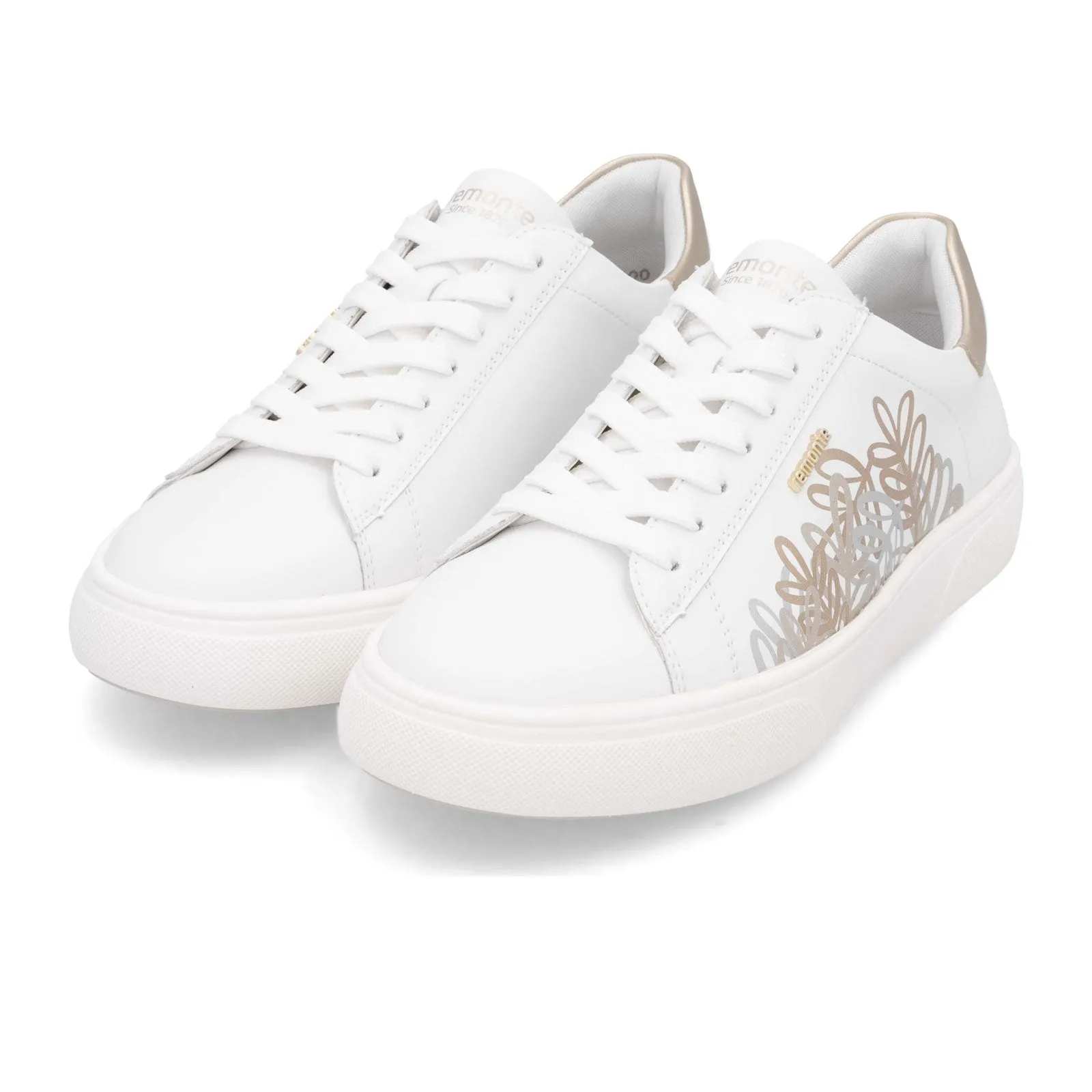 Remonte Shawna D2J00 Sneaker (Women) - Weiss/Pale Gold/Manila