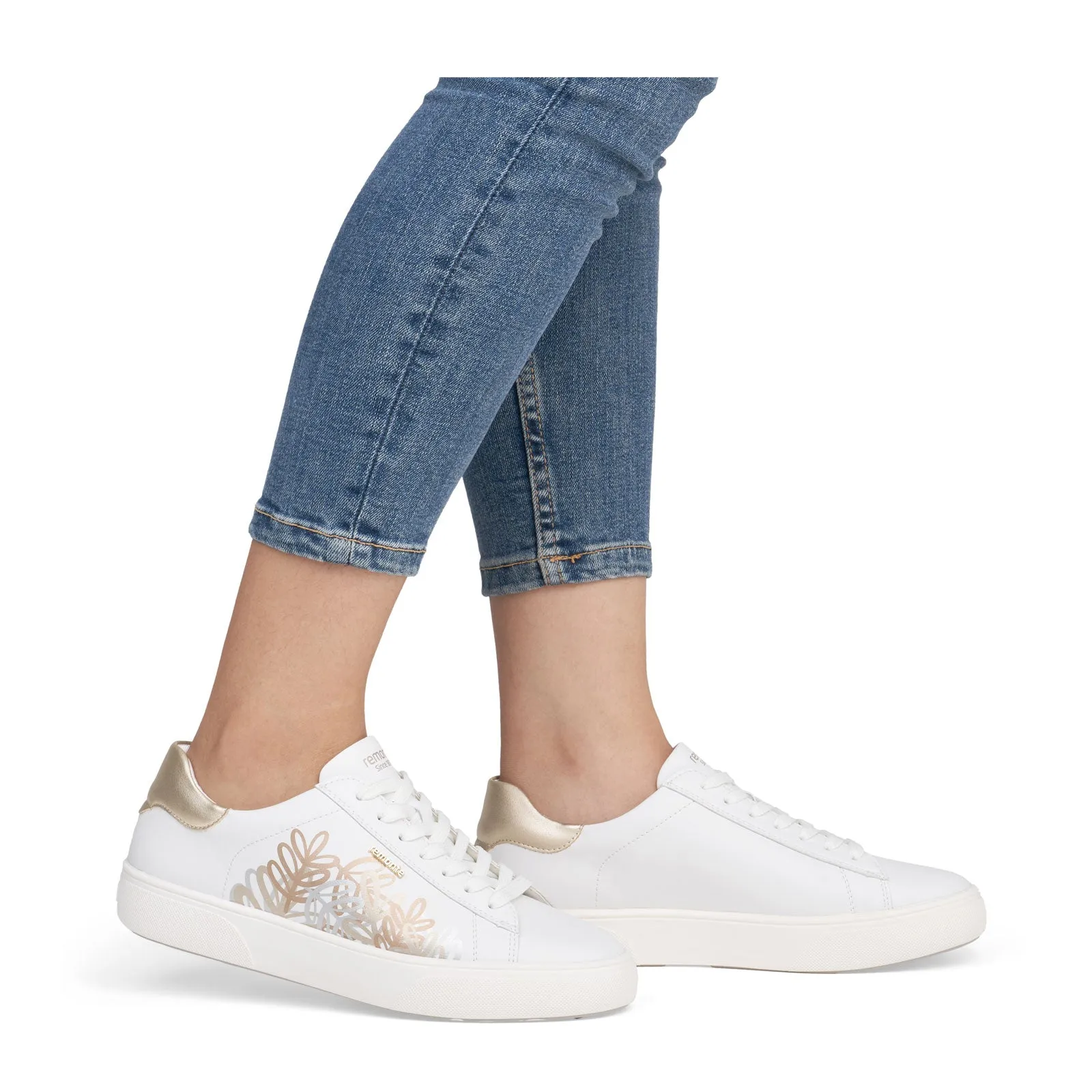 Remonte Shawna D2J00 Sneaker (Women) - Weiss/Pale Gold/Manila