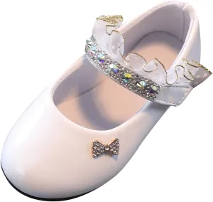 ??rystal Lace Princess Mary Jane Dress Shoes Princess Low Heel Dance Shoes Par??y Wedding Slip On Ballet Flat??