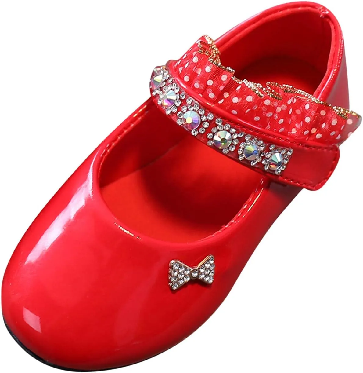 ??rystal Lace Princess Mary Jane Dress Shoes Princess Low Heel Dance Shoes Par??y Wedding Slip On Ballet Flat??