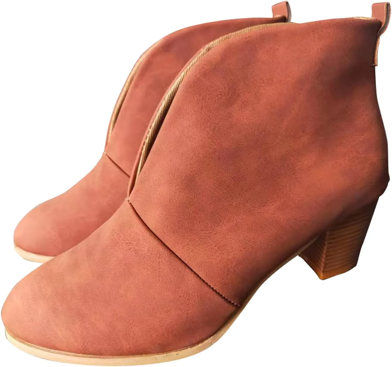 SBGMoSJ Boots for Women Ankle Booties Wide Black Boots for Women Ankle Booties Black Booties for Women Low Heel Round Toe Womens Brown Booties And Ankle Boots Women's Boots Ankle Lace Up