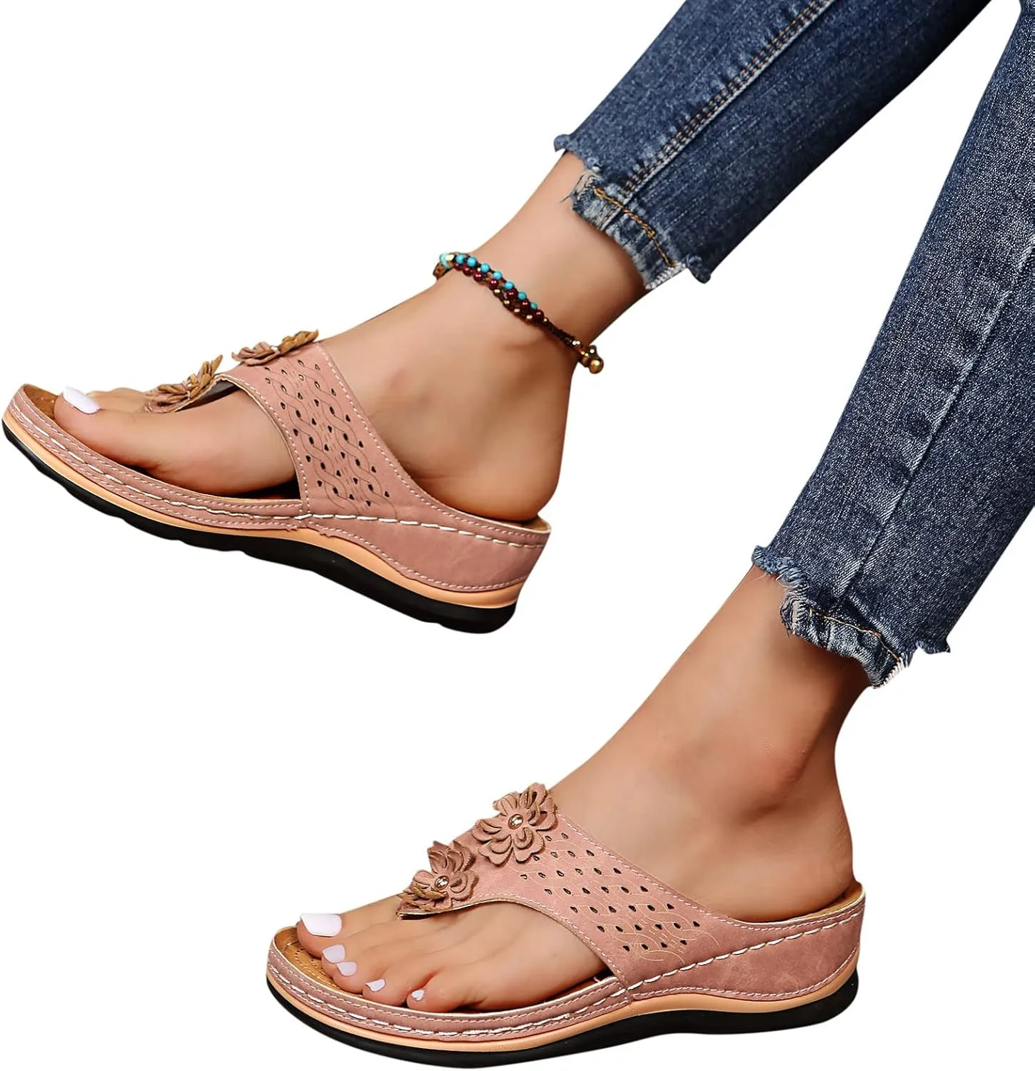 SBGMoSJ Comfort Sandals Women Walking Shoes Women Lace Up Walking Sandals Women Comfort Small Heels for Women Women's Plantar Fasciitis Shoes Wide Womens Sandals Wide Width