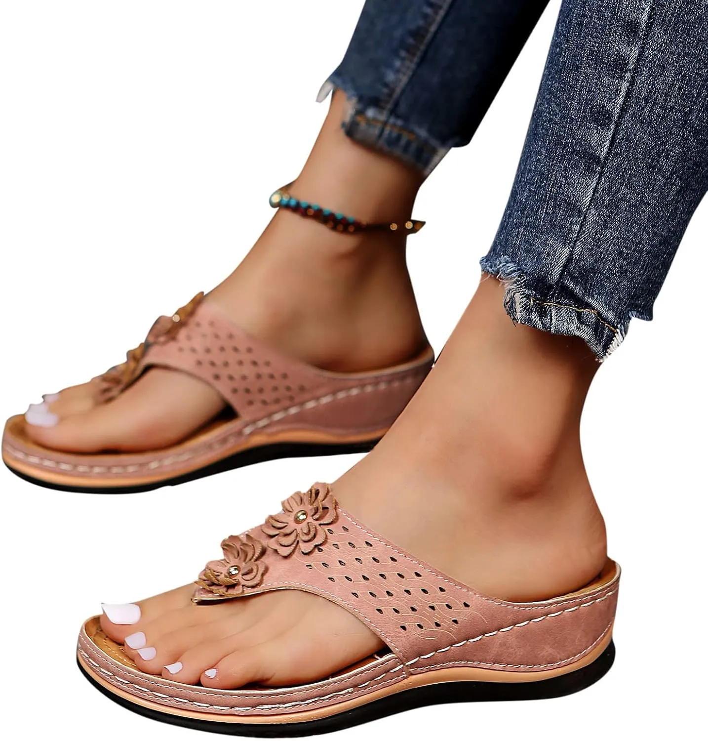 SBGMoSJ Comfort Sandals Women Walking Shoes Women Lace Up Walking Sandals Women Comfort Small Heels for Women Women's Plantar Fasciitis Shoes Wide Womens Sandals Wide Width