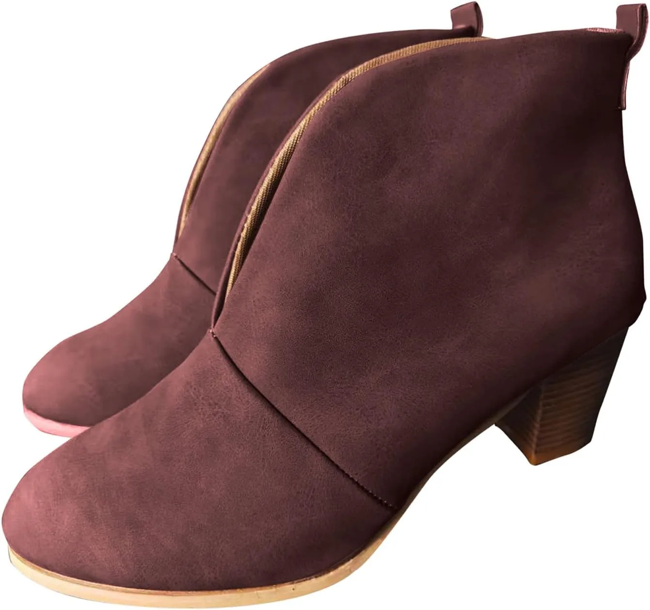 SBGMoSJ White Booties Women Ankle Boots Wide Width Brown Suede Ankle Boots Women Black Dress Booties for Women Low Heel Leather Ankle Booties for Women Low Heel Western Booties for Women Leather