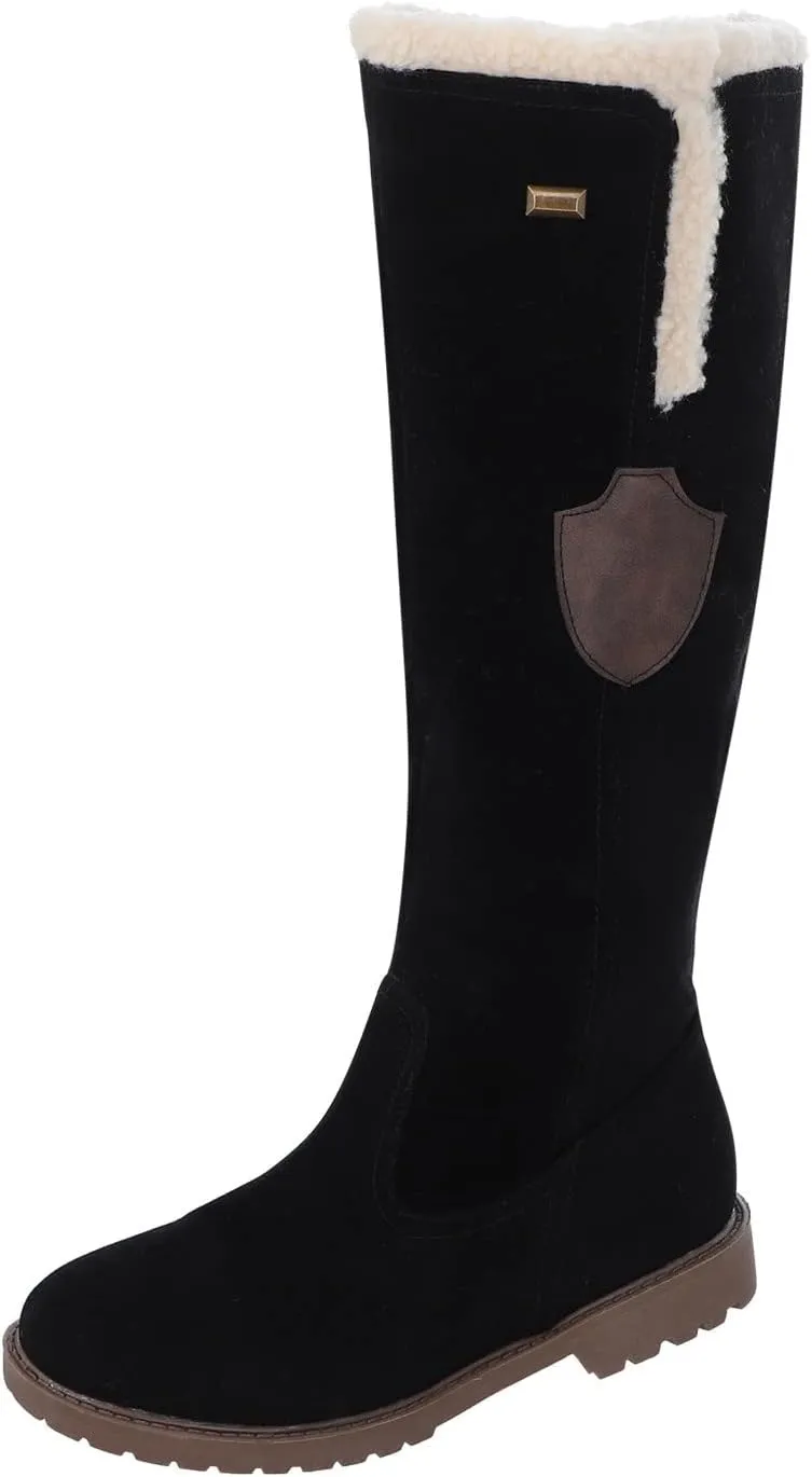 SBGMoSJ Winter Boots for Woman Cute Women's Wide Width Waterproof Slip on Ankle Boots for Swollen Feet Winter Woman Boots Women's Tall Black Winter Boots Waterproof Winter Boots Youth