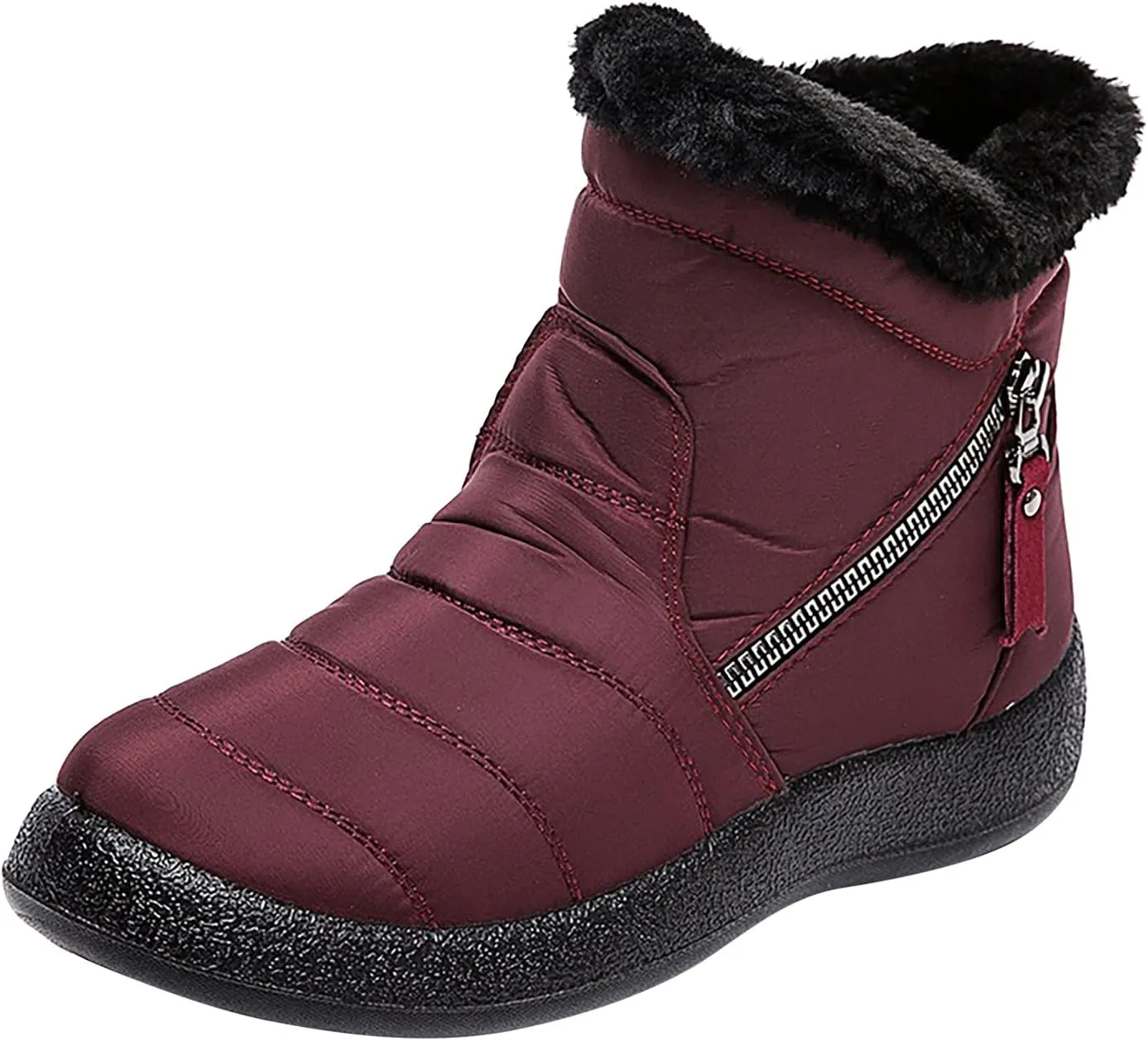 SBGMoSJ Women Snow Ankle Boots Waterproof Leather Womens Hiking Boots Waterproof Women Winter Boots Waterproof Brown Slip Resistant Waterproof Work Boots for Women Women's Tall Winter Boots
