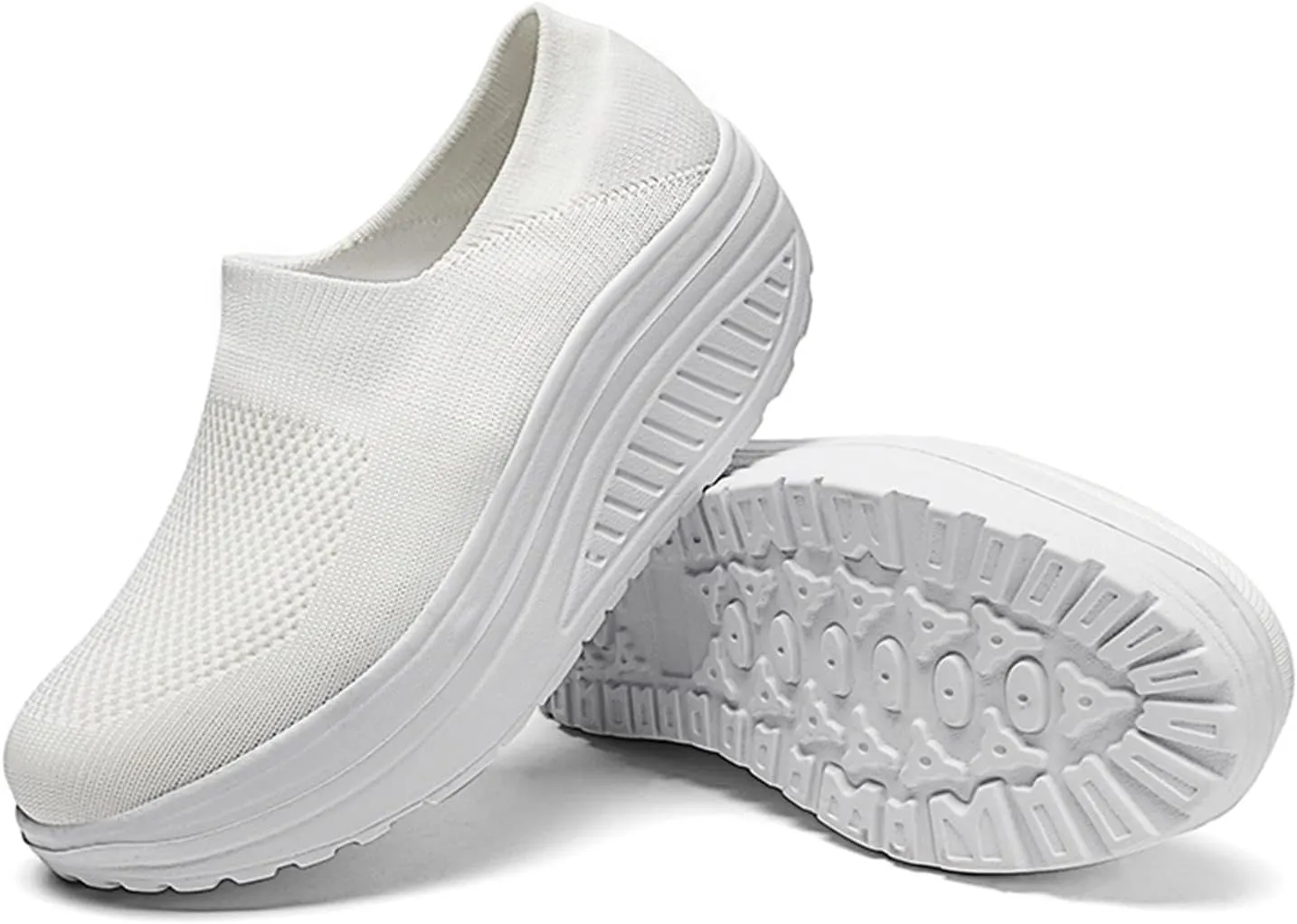 SBGMoSJ Womens Casual Sneakers Wide Slip On Shoes Women Dressy Platform High Top Canvas Shoes for Women Platform Sneakers for Women Wide Slip On Shoes for Women Wide Width