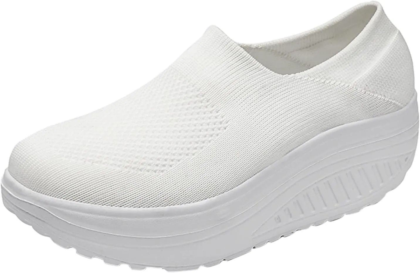 SBGMoSJ Womens Casual Sneakers Wide Slip On Shoes Women Dressy Platform High Top Canvas Shoes for Women Platform Sneakers for Women Wide Slip On Shoes for Women Wide Width